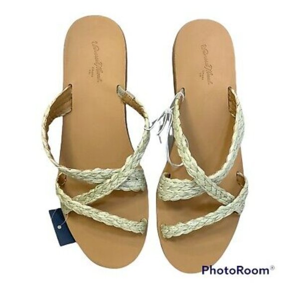 Universal Thread Opal Strappy Slide Sandals Sage 7 - Picture 7 of 10